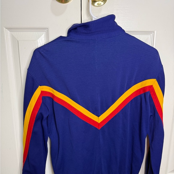 Vintage Converse Track Jacket Blue Retro Chevron Zip Up Sporty Streetwear 70/80s - Picture 3 of 3